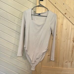 White Long Sleeve Bodysuit